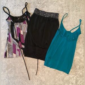 Wet Seal Multicolor and Teal Tank Tops